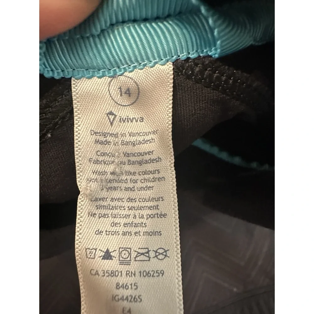 ivivva‎ by lululemon Black Zip Up Jacket* Size 14